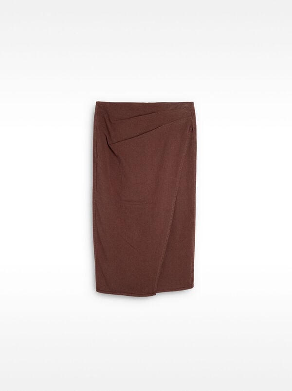 Cotton wrap skirt
