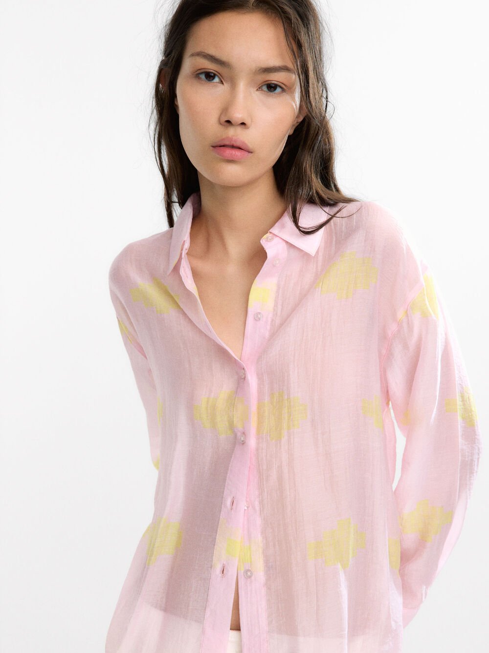 Printed lyocell shirt