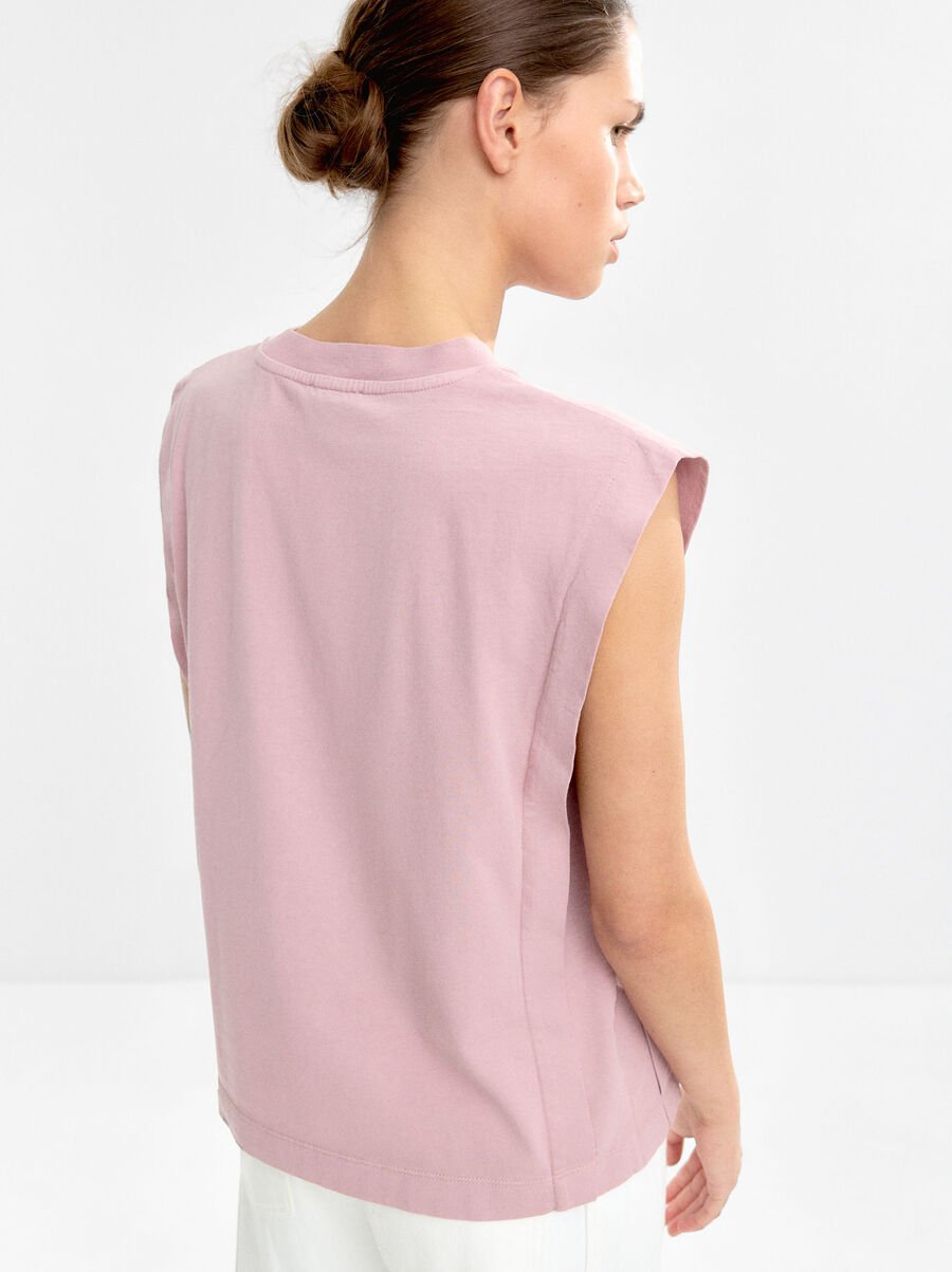 Sleeveless T-shirt 100% cotton