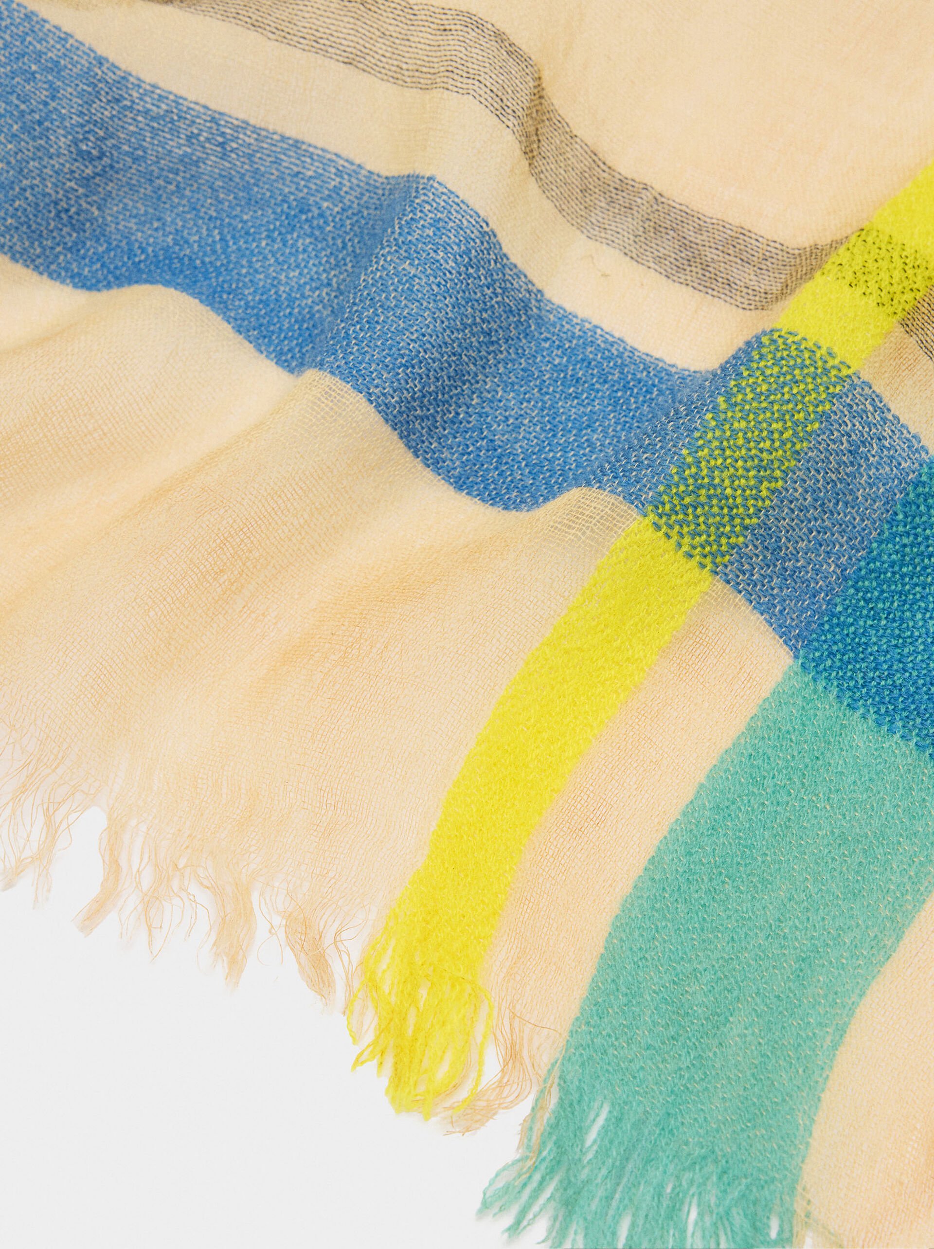 Printed pashmina with wool image number 1.0