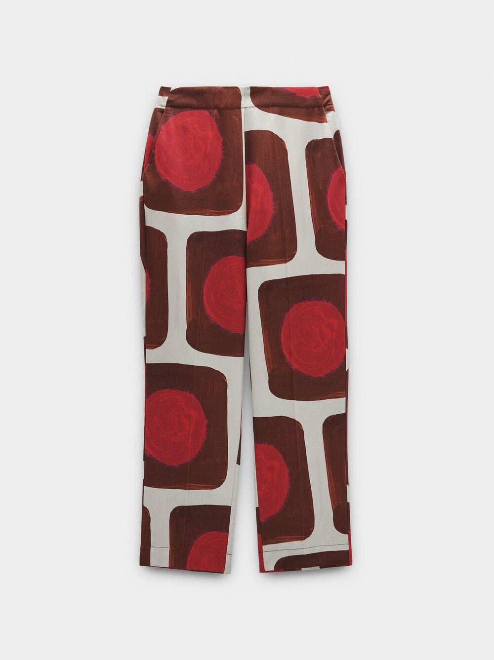 Printed lyocell trousers