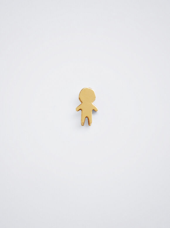 Online Exclusive - Stainless Steel Boy Charm, Golden, hi-res