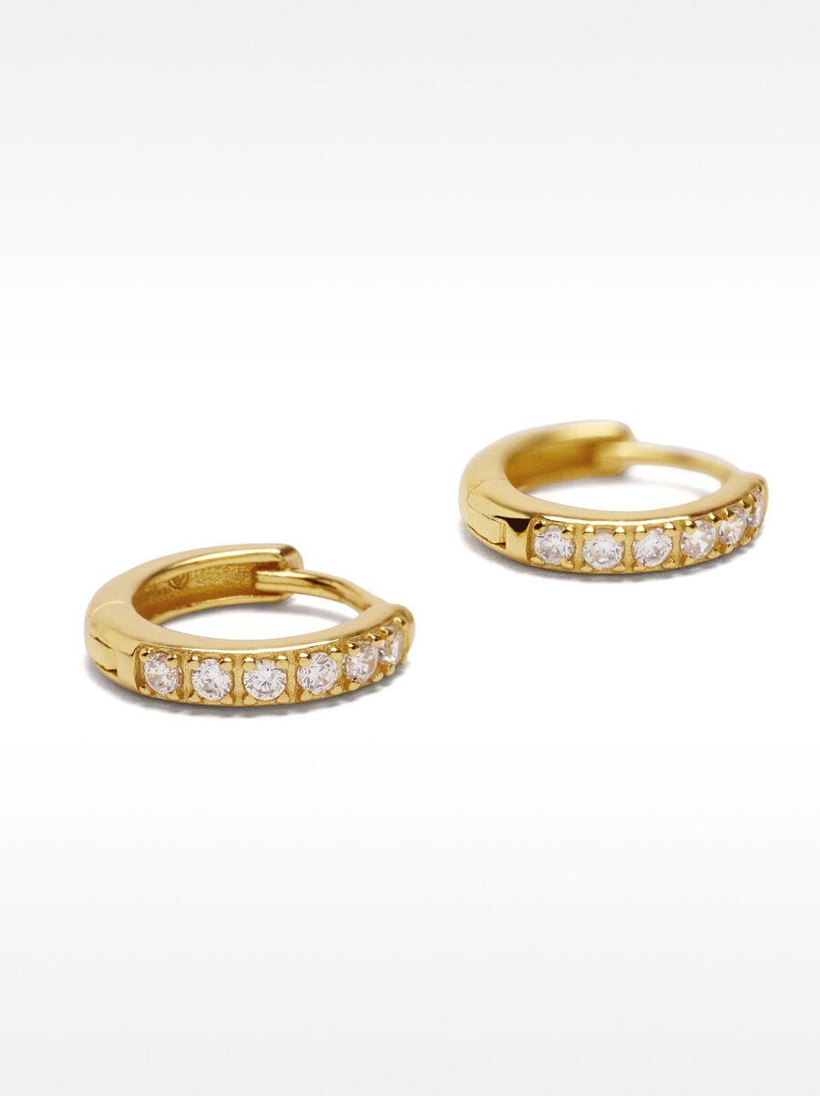 929 SILVER PERSONALISED HOOP EARRINGS WITH ZIRCONIAS