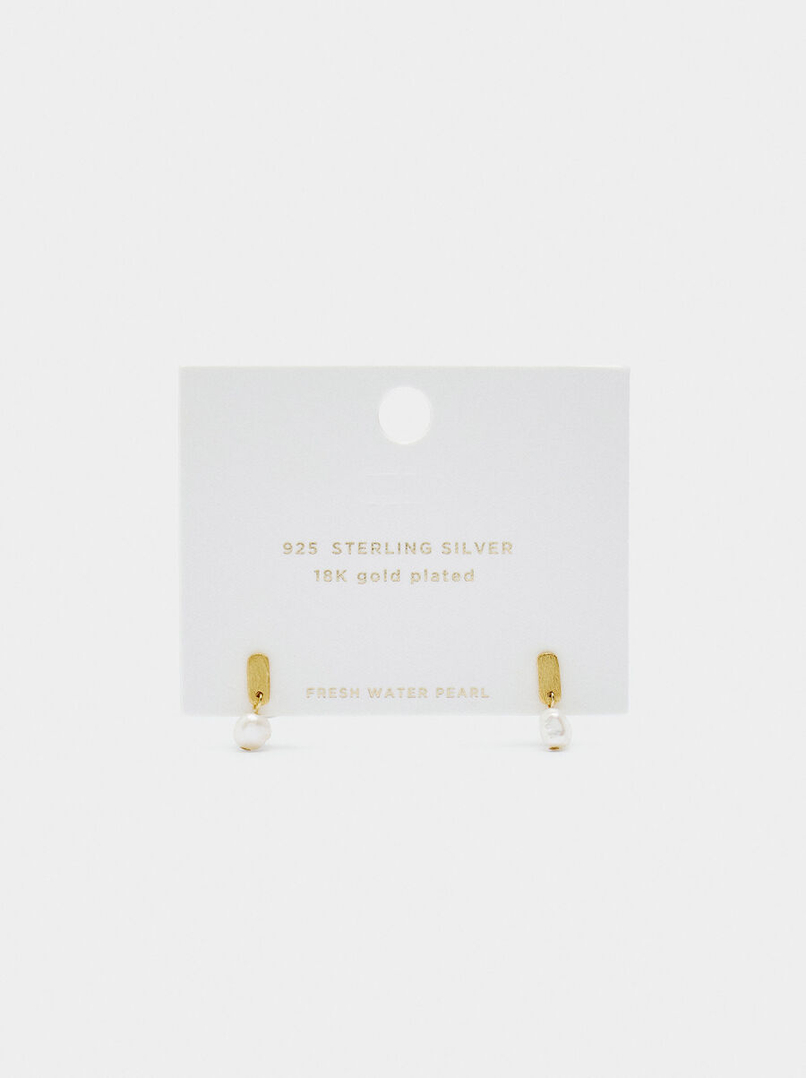 Pendientes con perlas de agua dulce - plata de ley 925