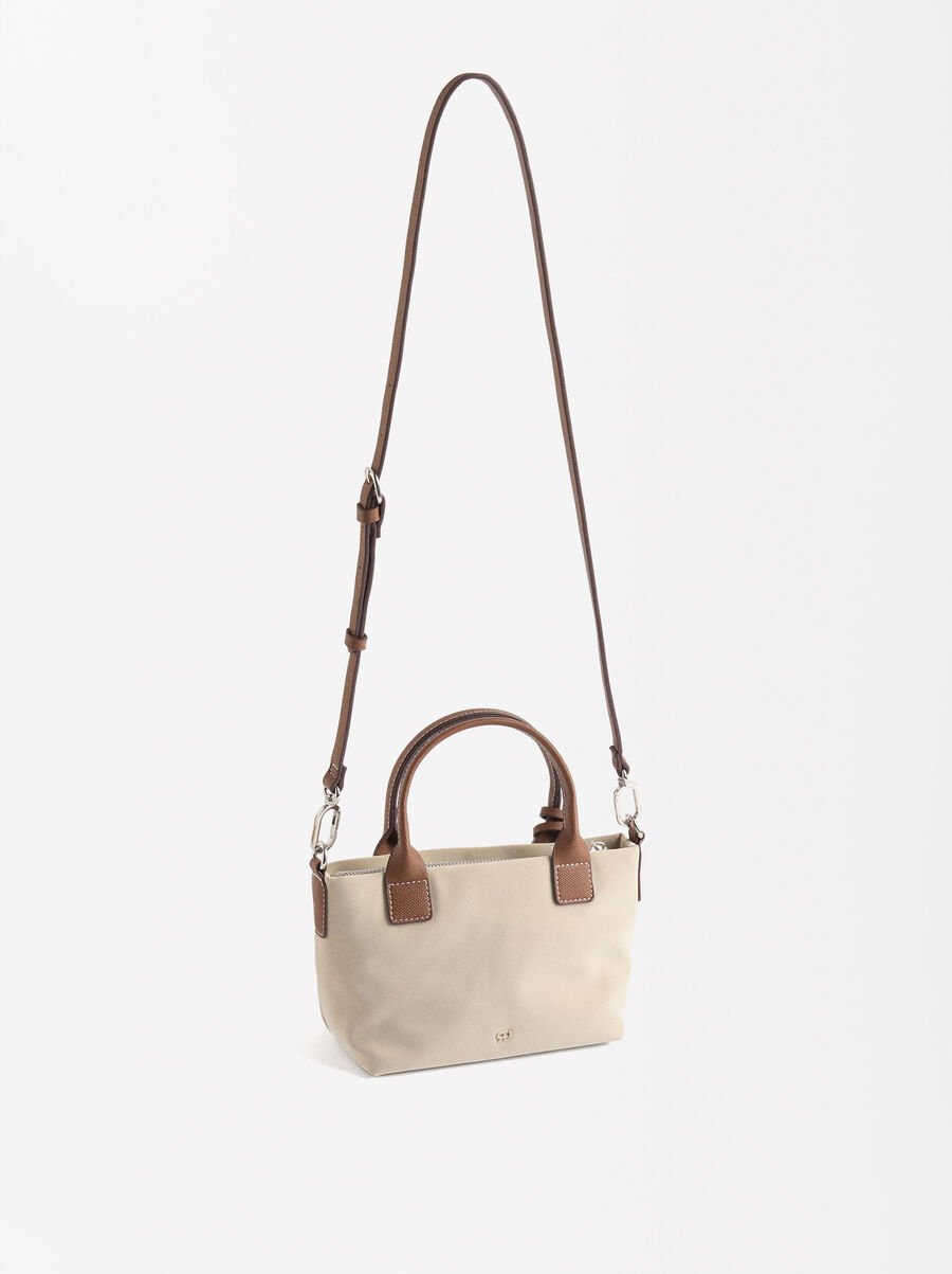 Tote Tasche mit samtiger Textur