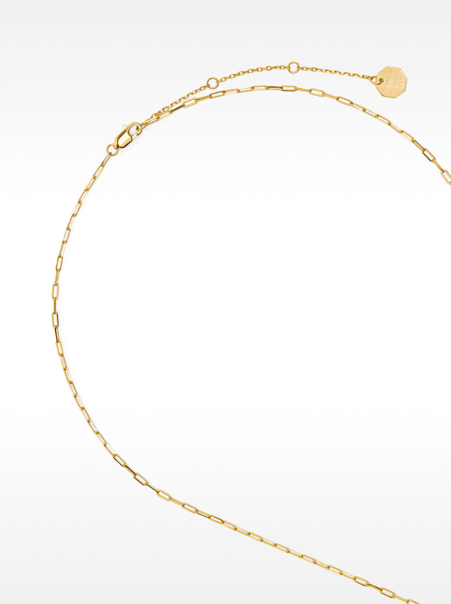 Collana a maglie con medaglia e perla d'acqua dolce - argento sterling 925