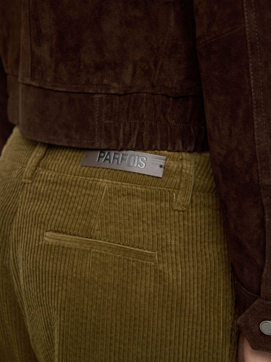 Corduroy trousers with 100% cotton