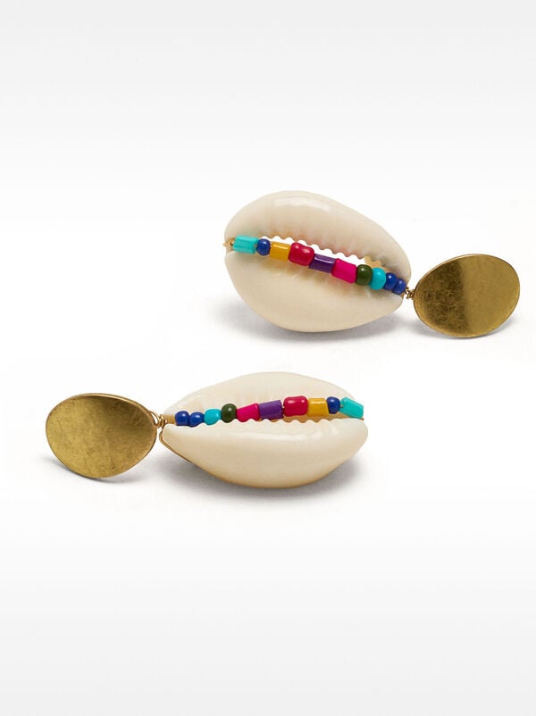 Orecchini conchiglia multicolore