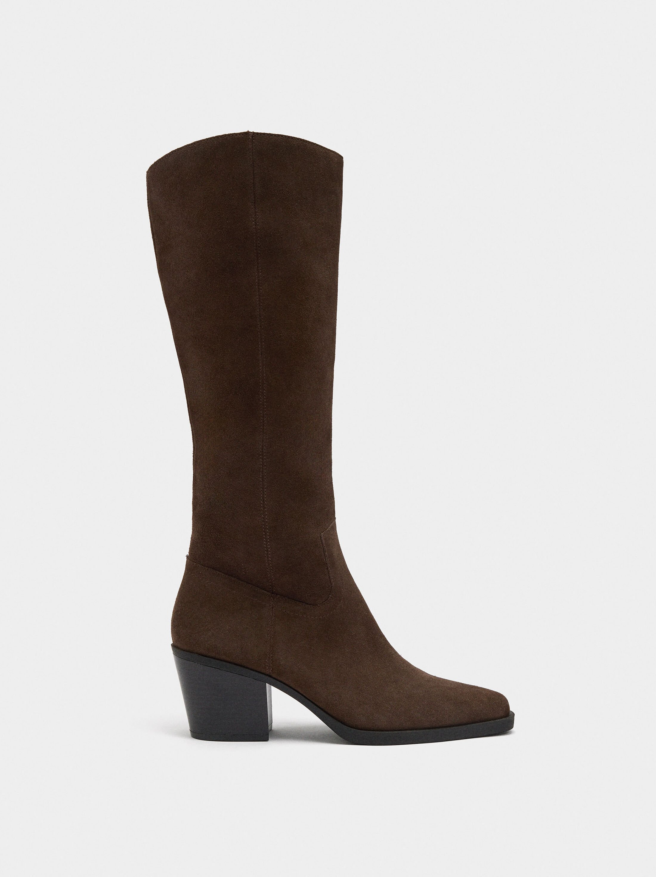 Botas de pele com cano alto  image number 7.0