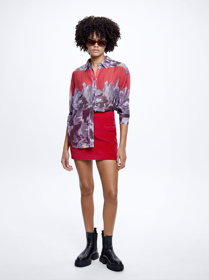 Chemise En Lyocell À Imprimé, Multicolore, hi-res