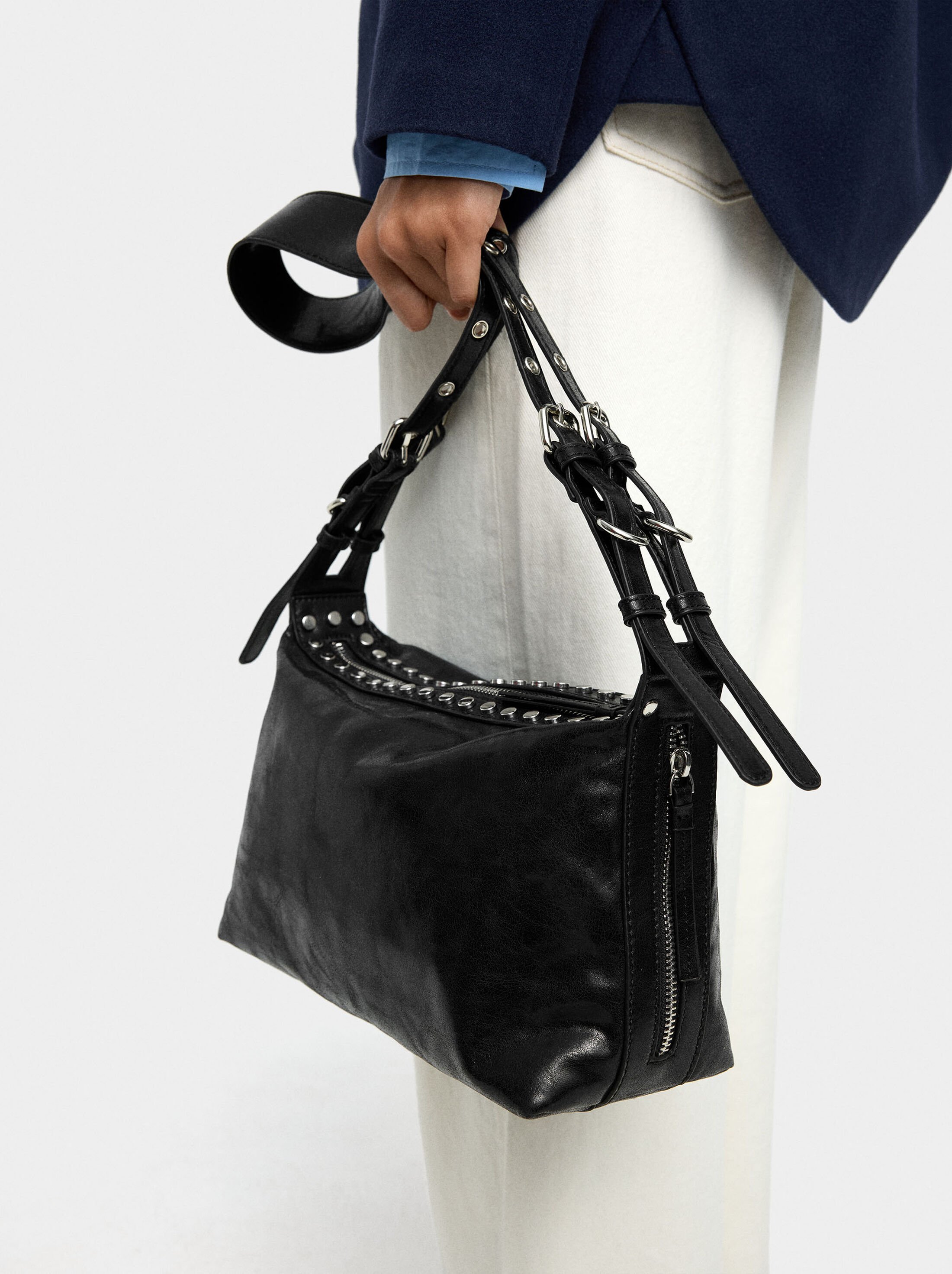 Shoulder bag with studs image number 1.0