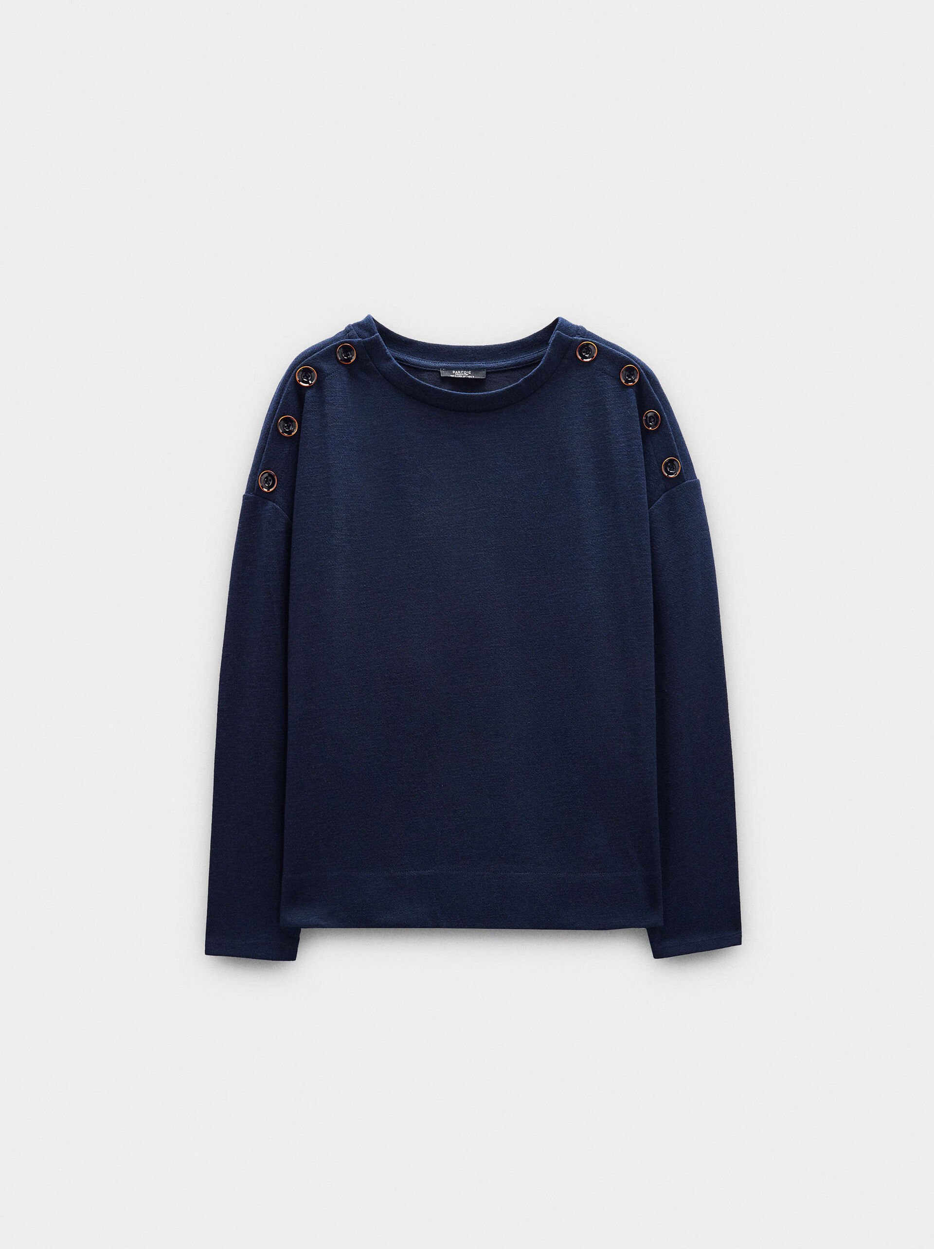 Long-sleeve sweater with buttons image number 5.0