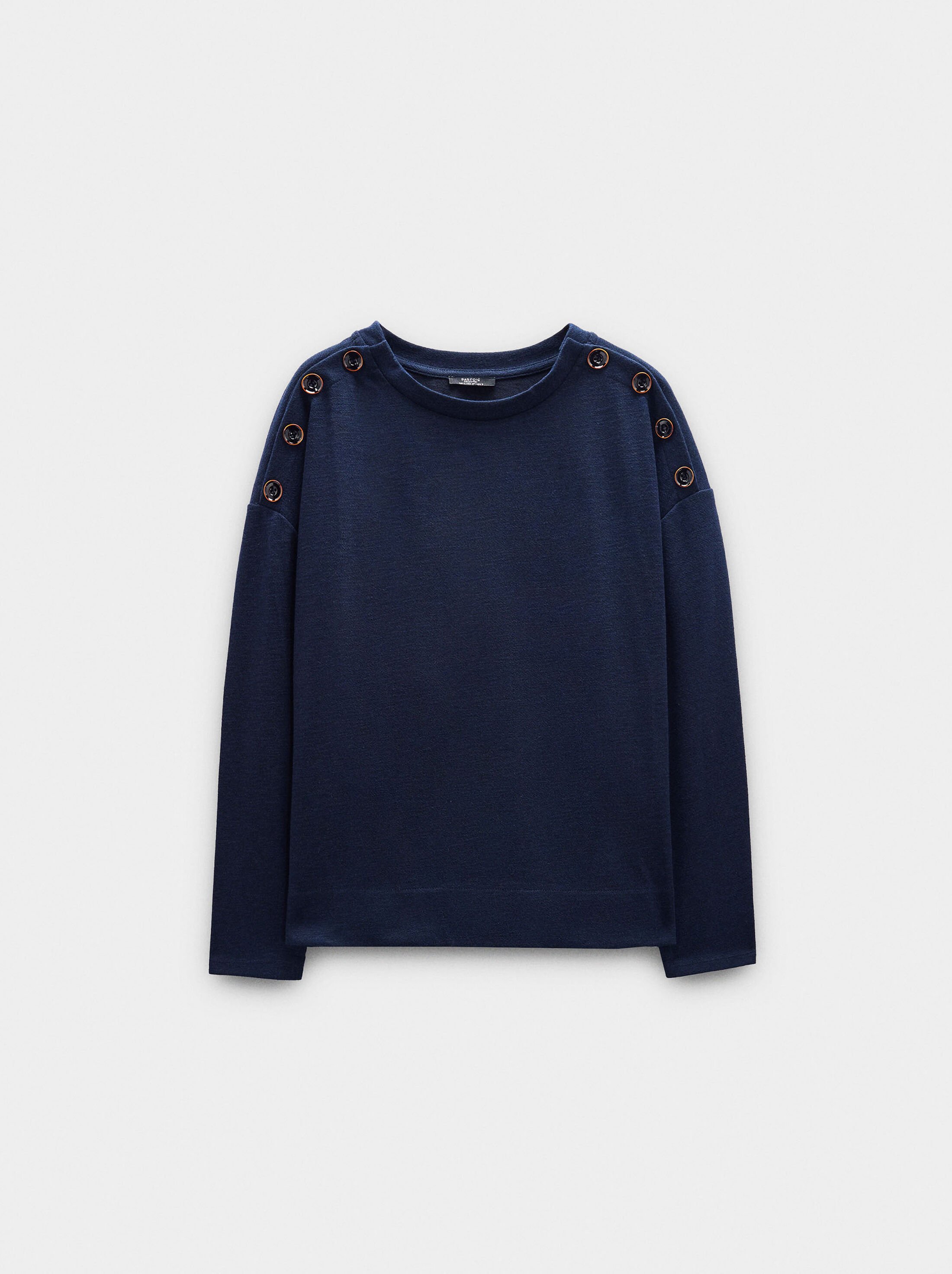 Long-sleeve sweater with buttons image number 5.0