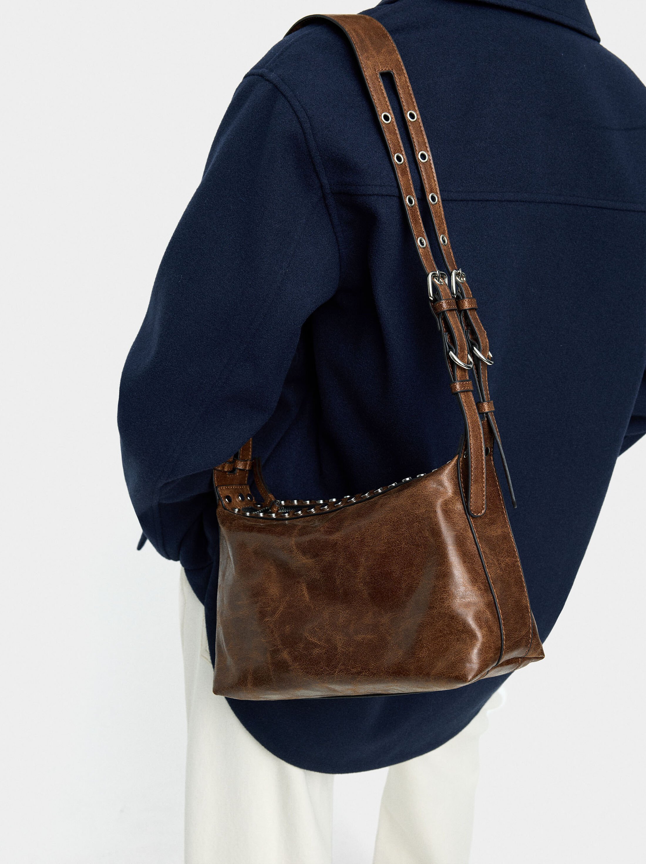 Shoulder bag with studs image number 1.0