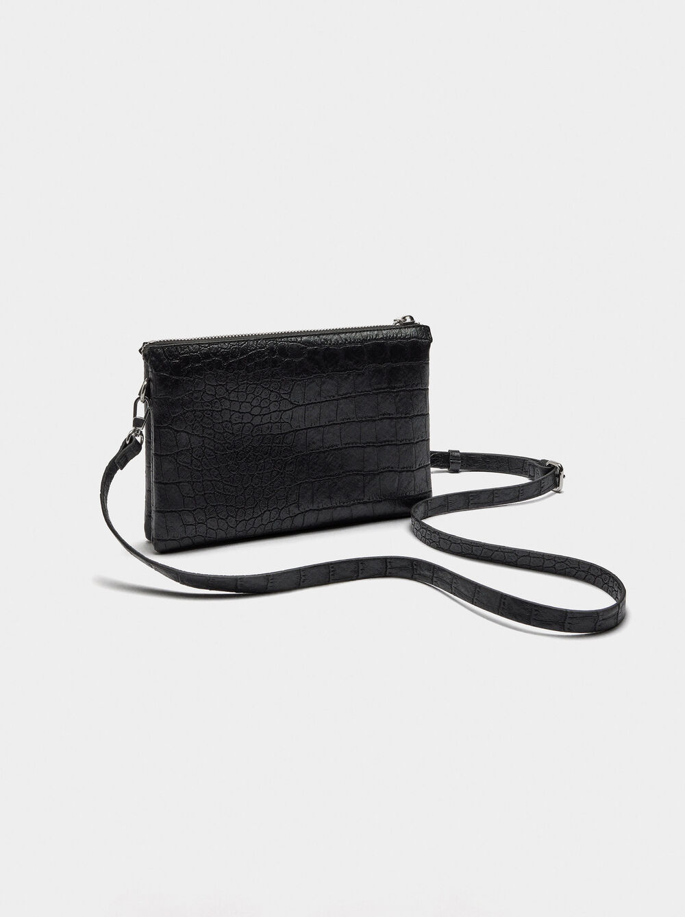 Crossbody bag with animal embossing