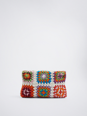 Crochet Handbag, Ecru, hi-res