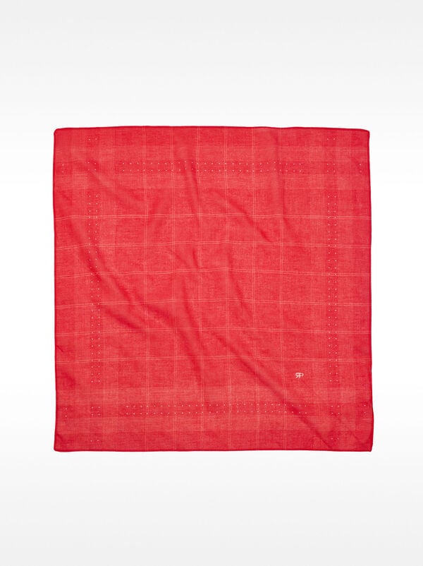 Square scarf with stripes 100% cotton