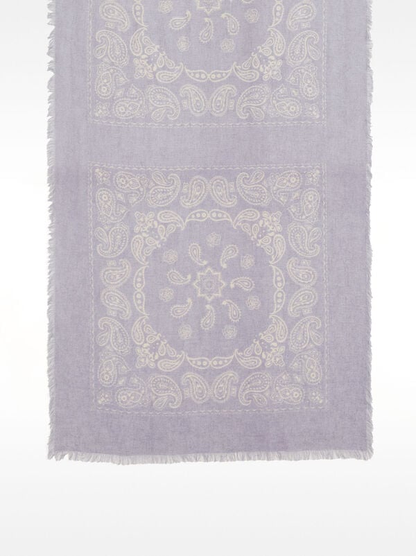 Printed linen scarf