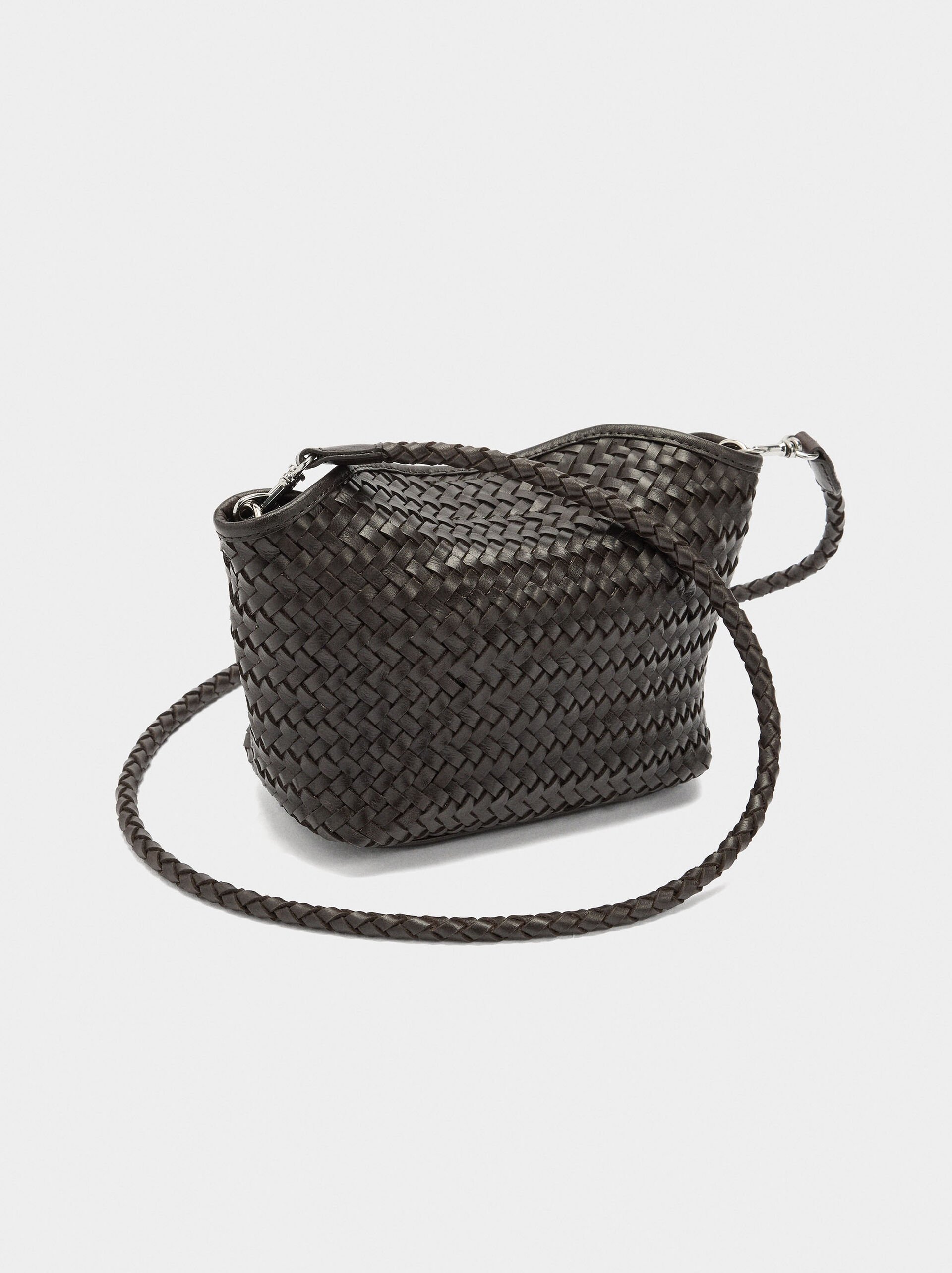 Braided leather crossbody bag image number 4.0