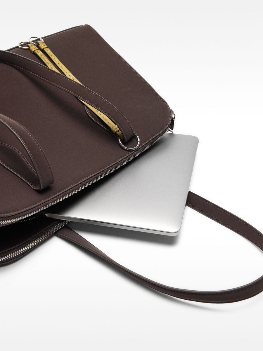 Bag for laptop with soft texture