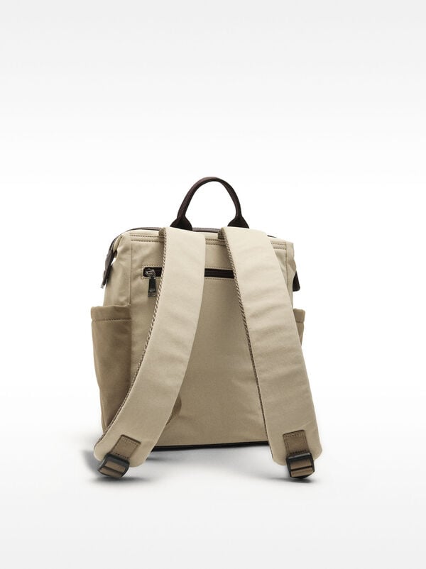 Nylon backpack with pendant