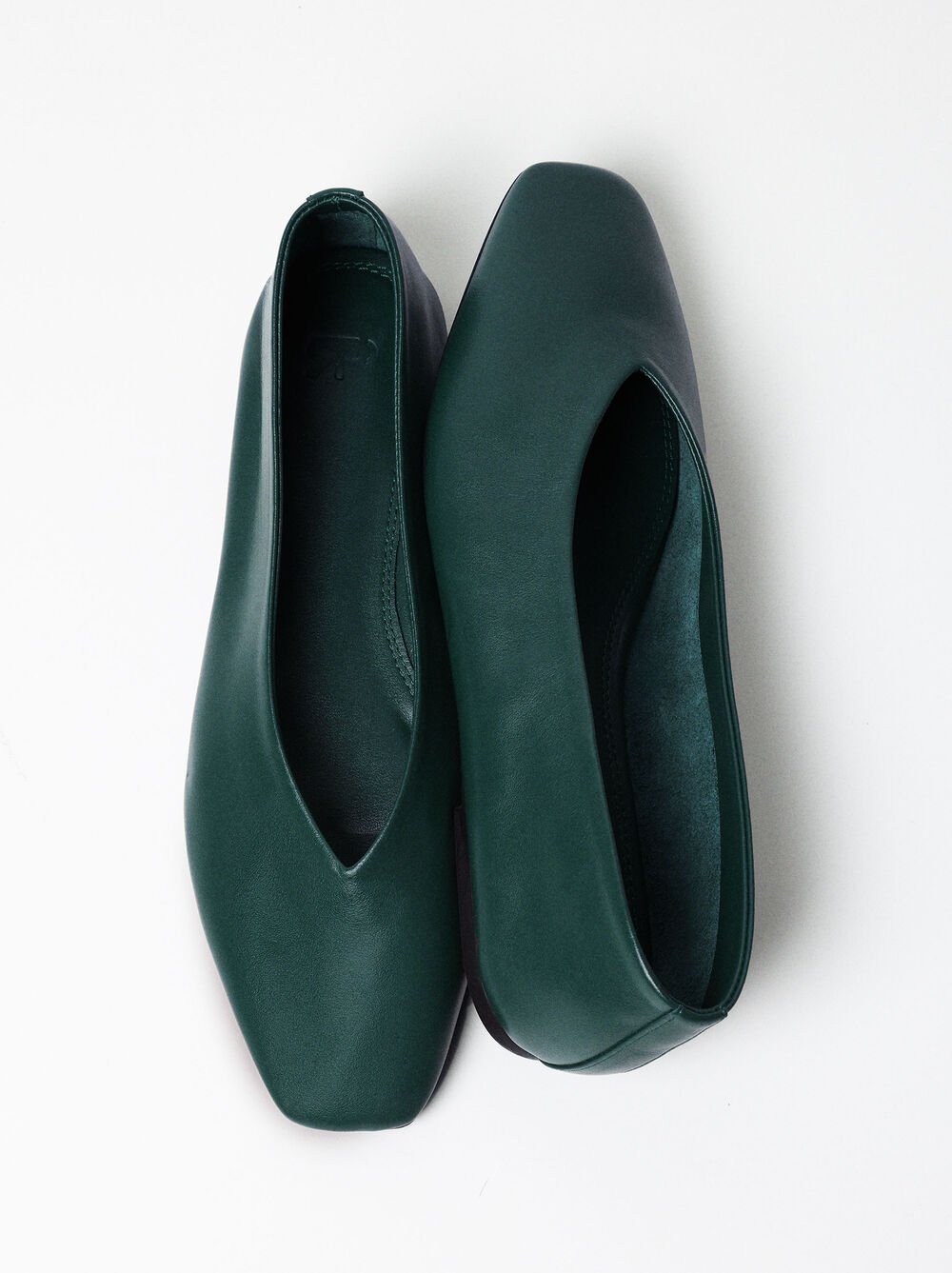 Ballerines en cuir lisse
