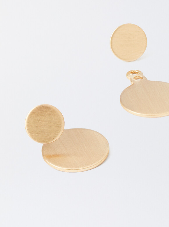 Circular Studs, Golden, hi-res