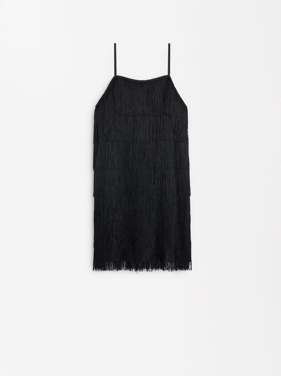 Kurzes Kleid mit Fransen