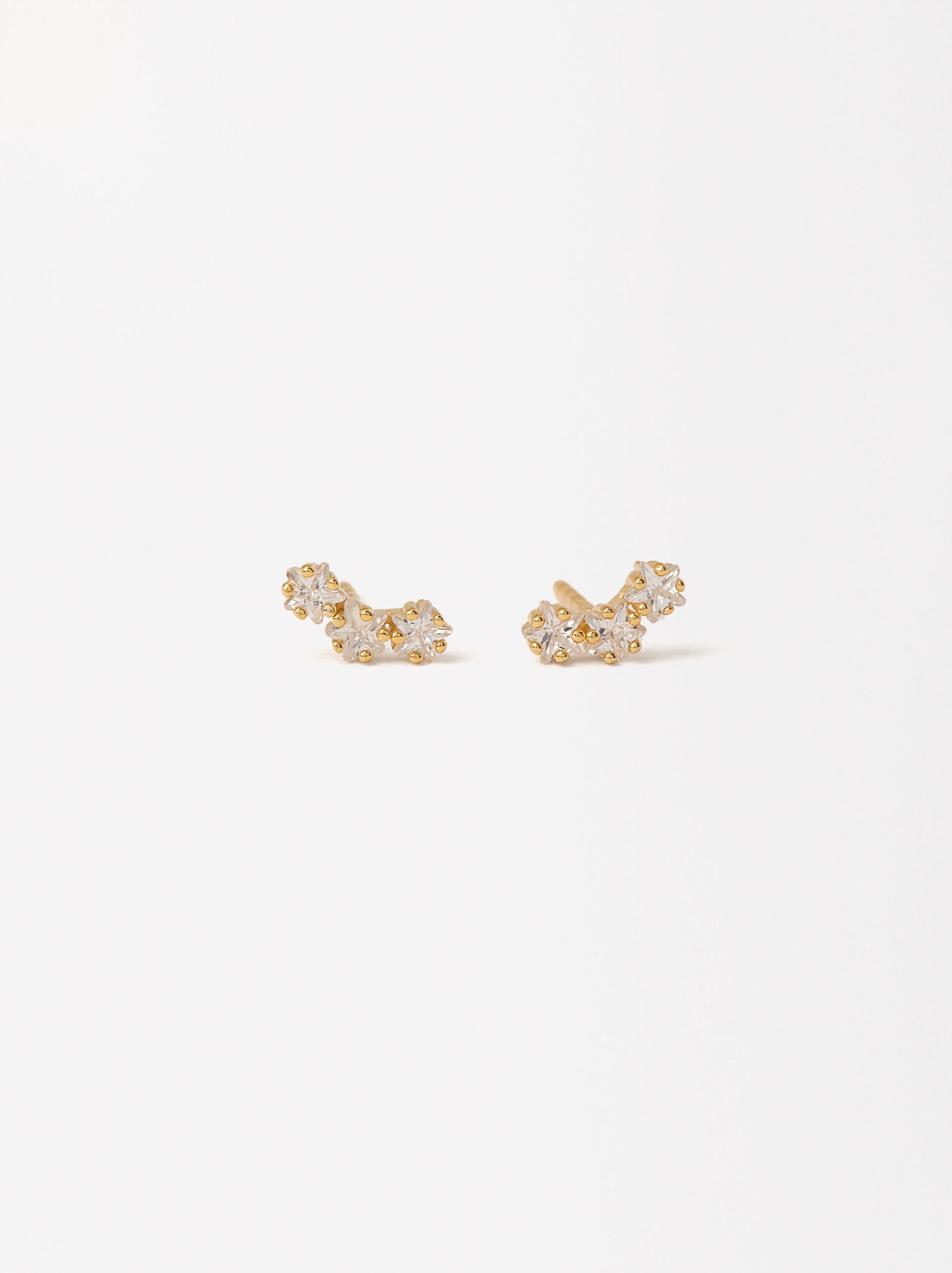 Earrings With Set Cubic Zirconia - 925 Sterling Silver image number 0.0
