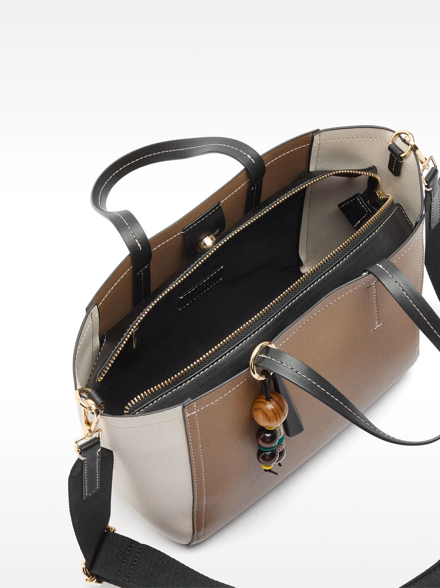 Color block tote bag
