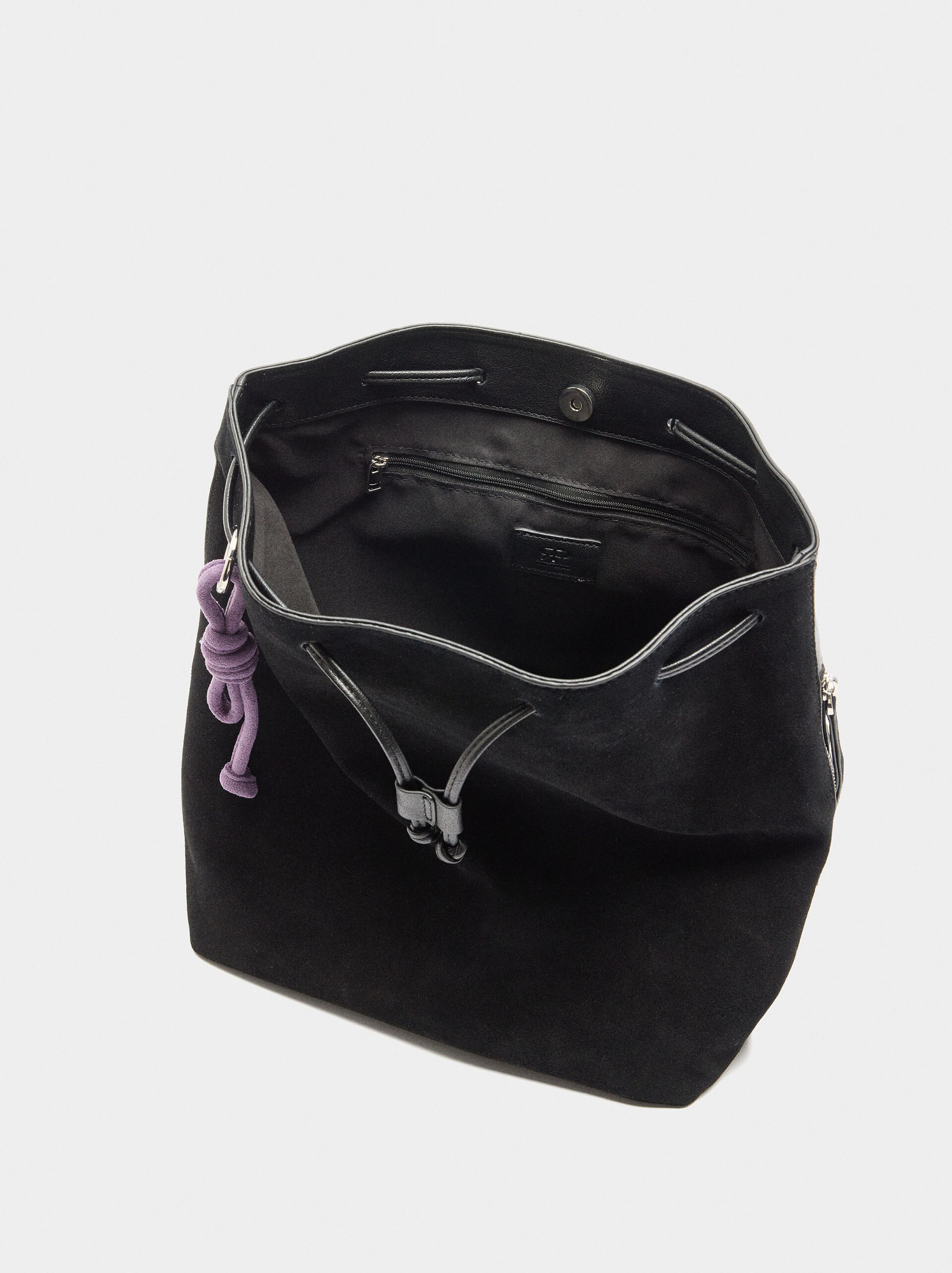 Backpack with leather details image number 4.0