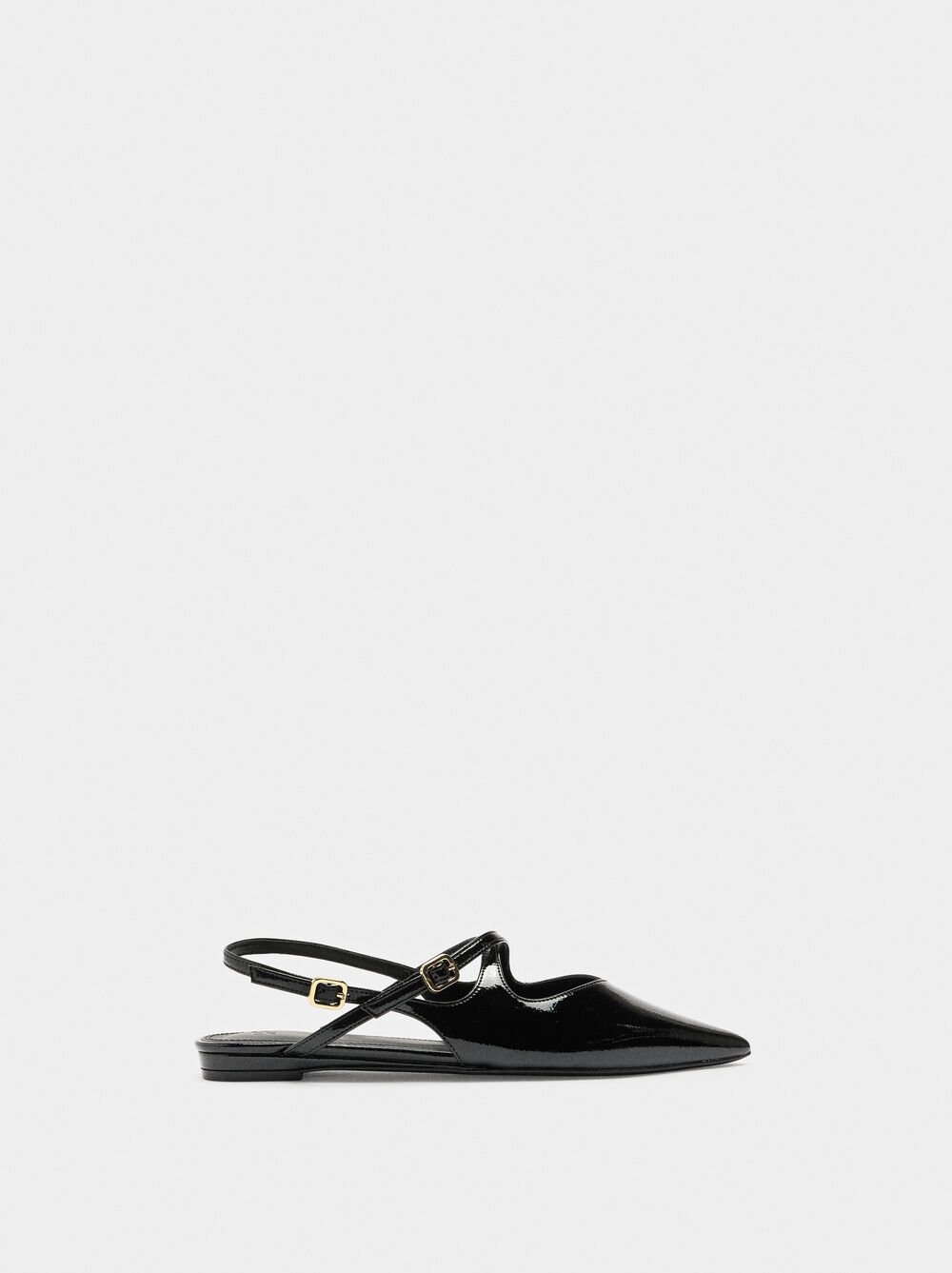 Ballet flats mule with buckles