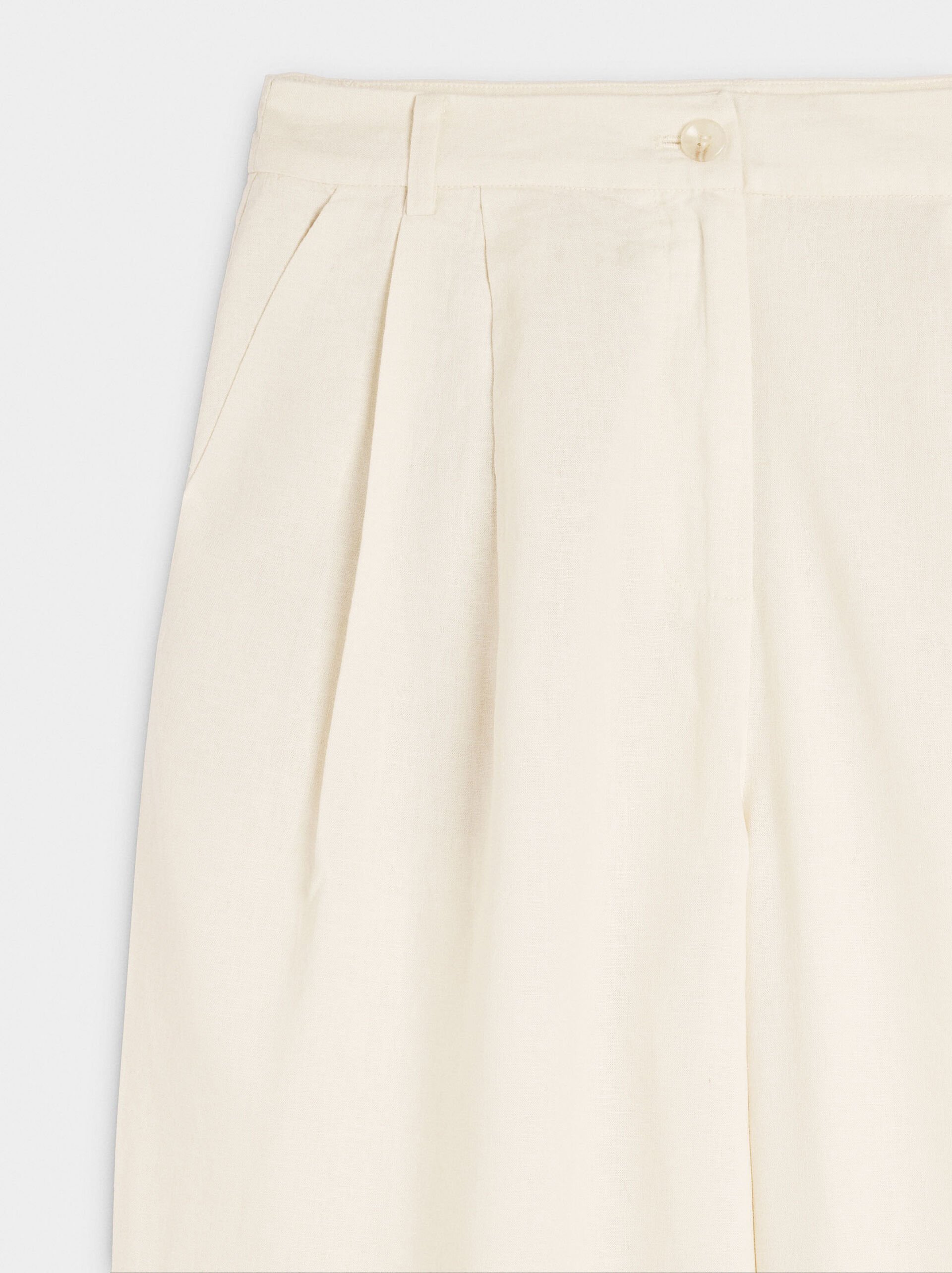 Linen-blend trousers image number 5.0