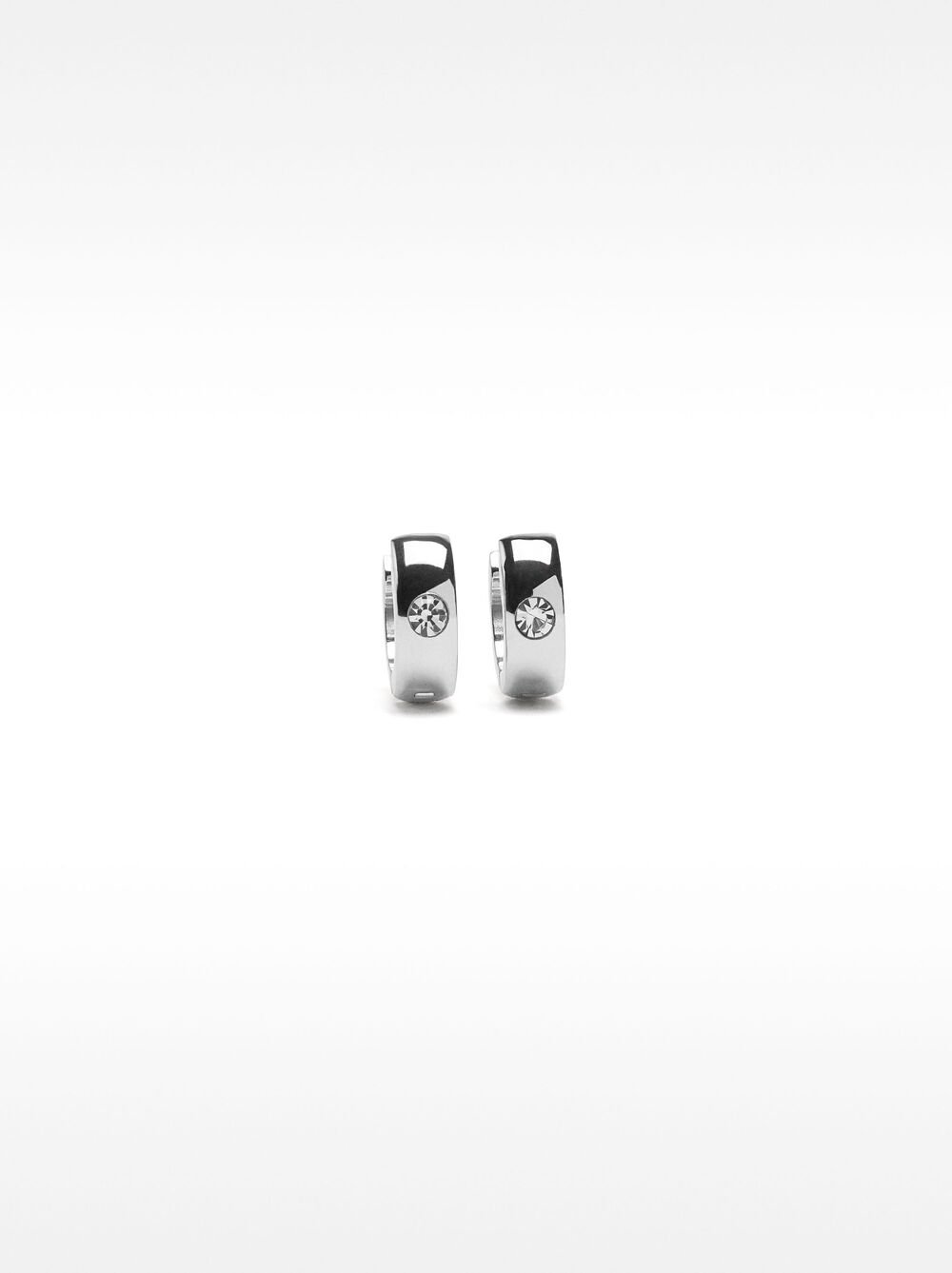 Earrings with crystals - stainless steel