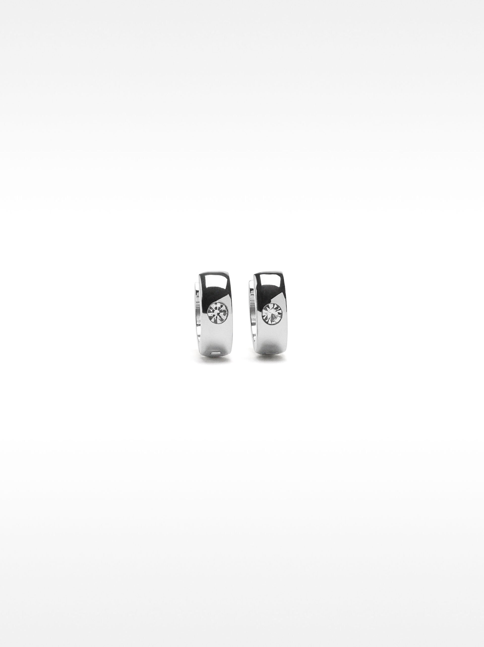 Earrings with crystals - stainless steel image number 0.0