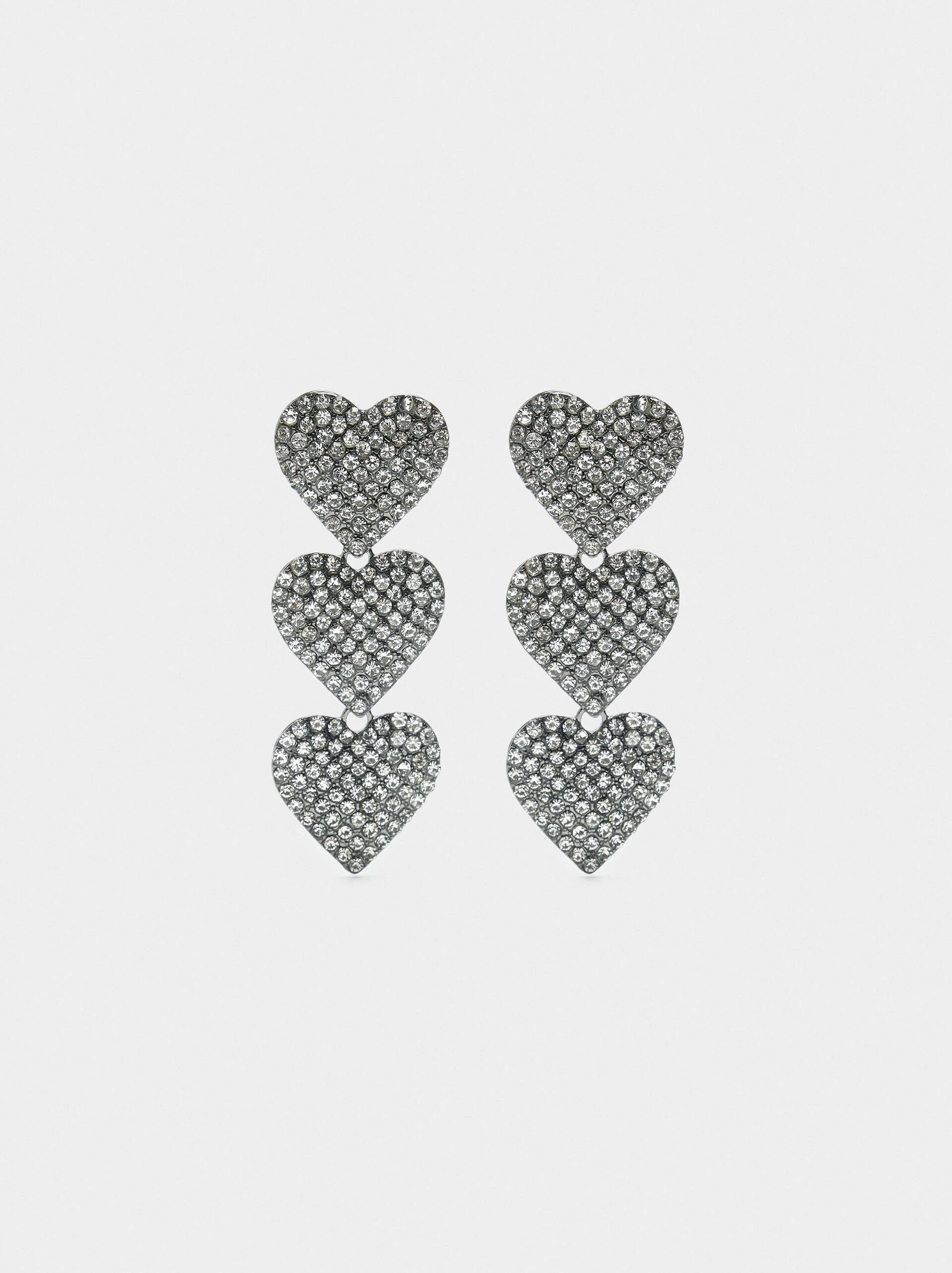 Maxi earrings with hearts image number 0.0