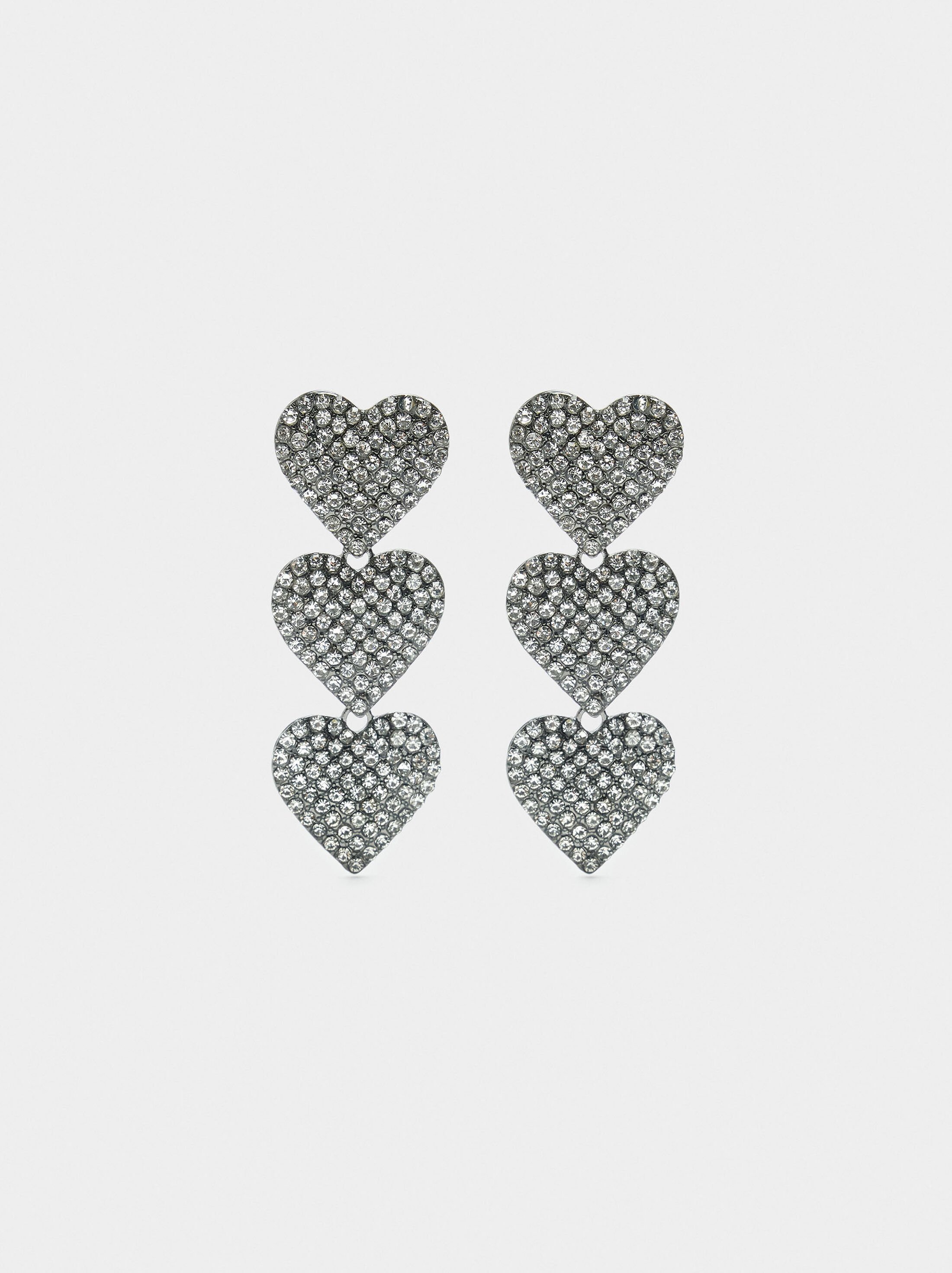 Maxi earrings with hearts image number 0.0
