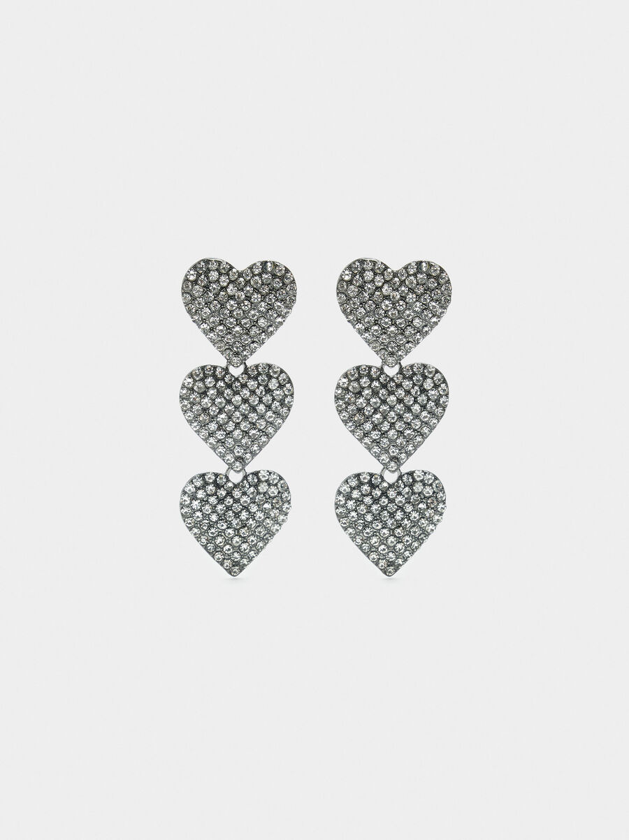 Pendientes maxi con corazones