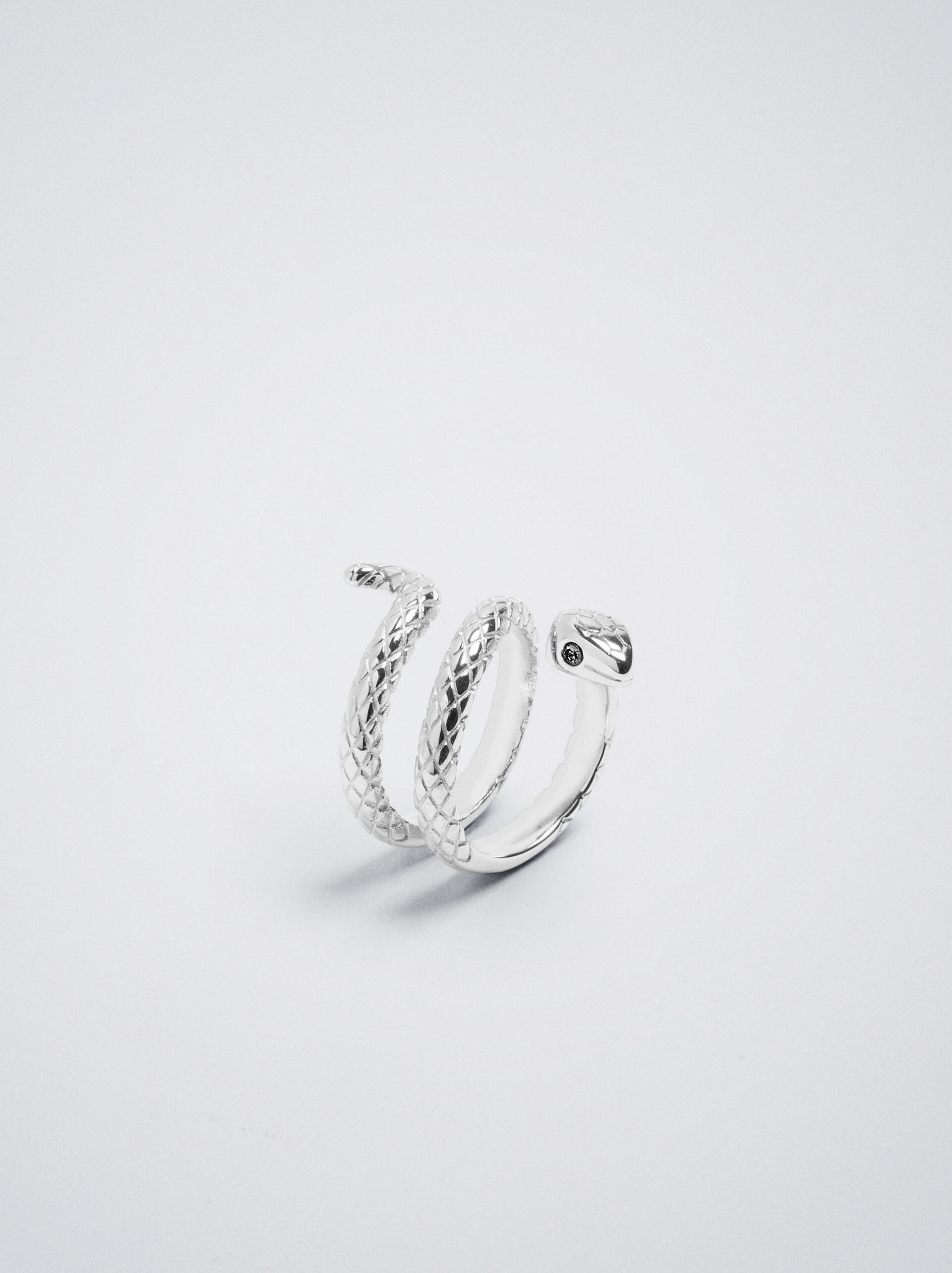 Stainless Steel Ring With Snake image number 0.0