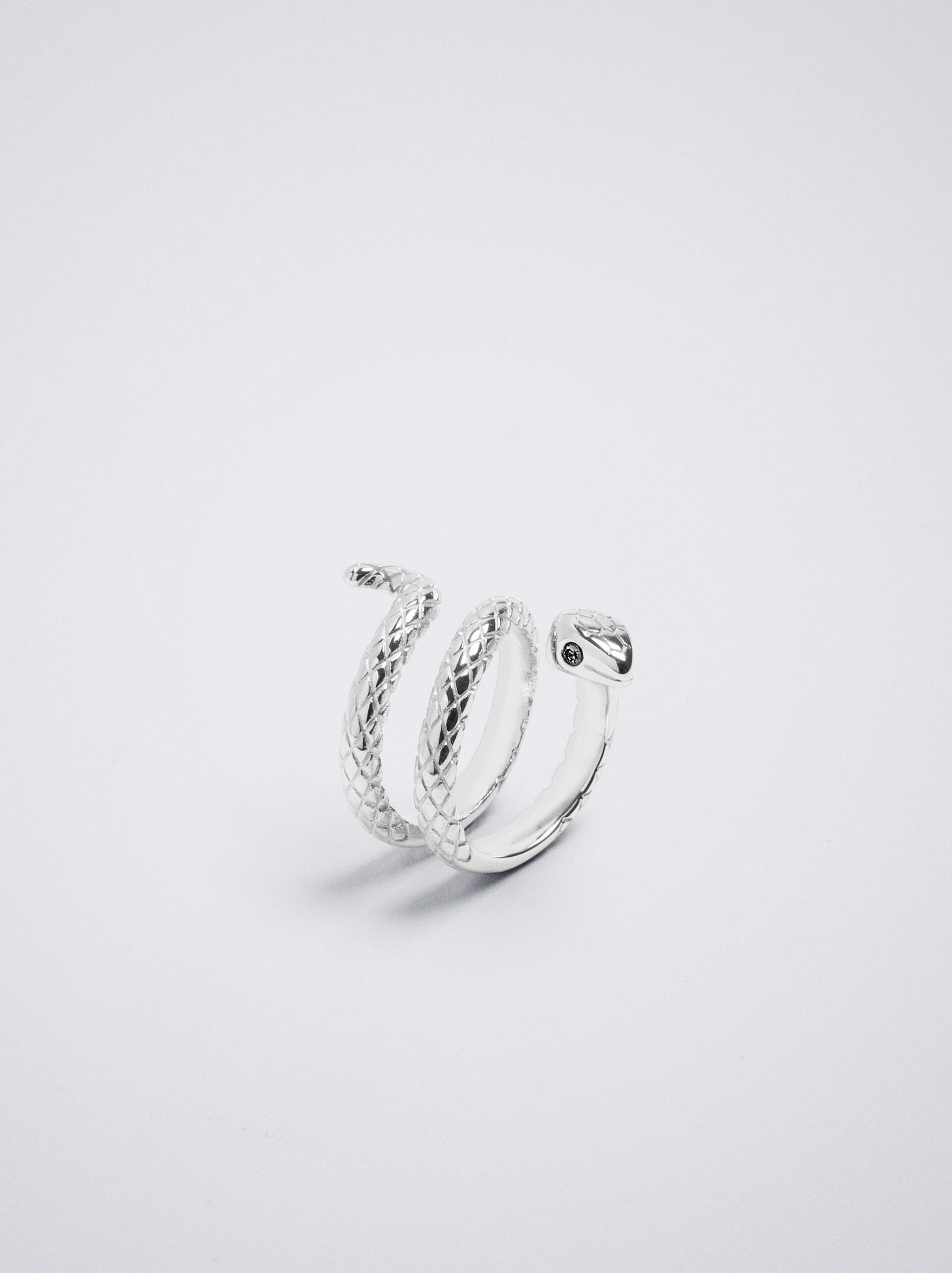 Stainless steel ring with snake image number 0.0