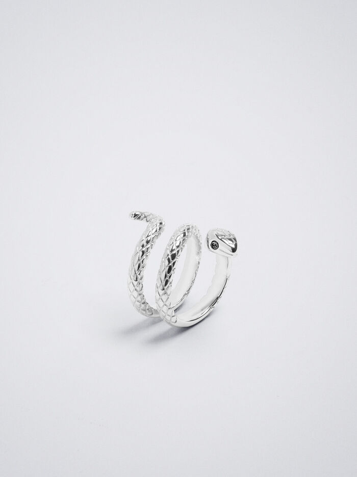 Stainless Steel Ring With Snake