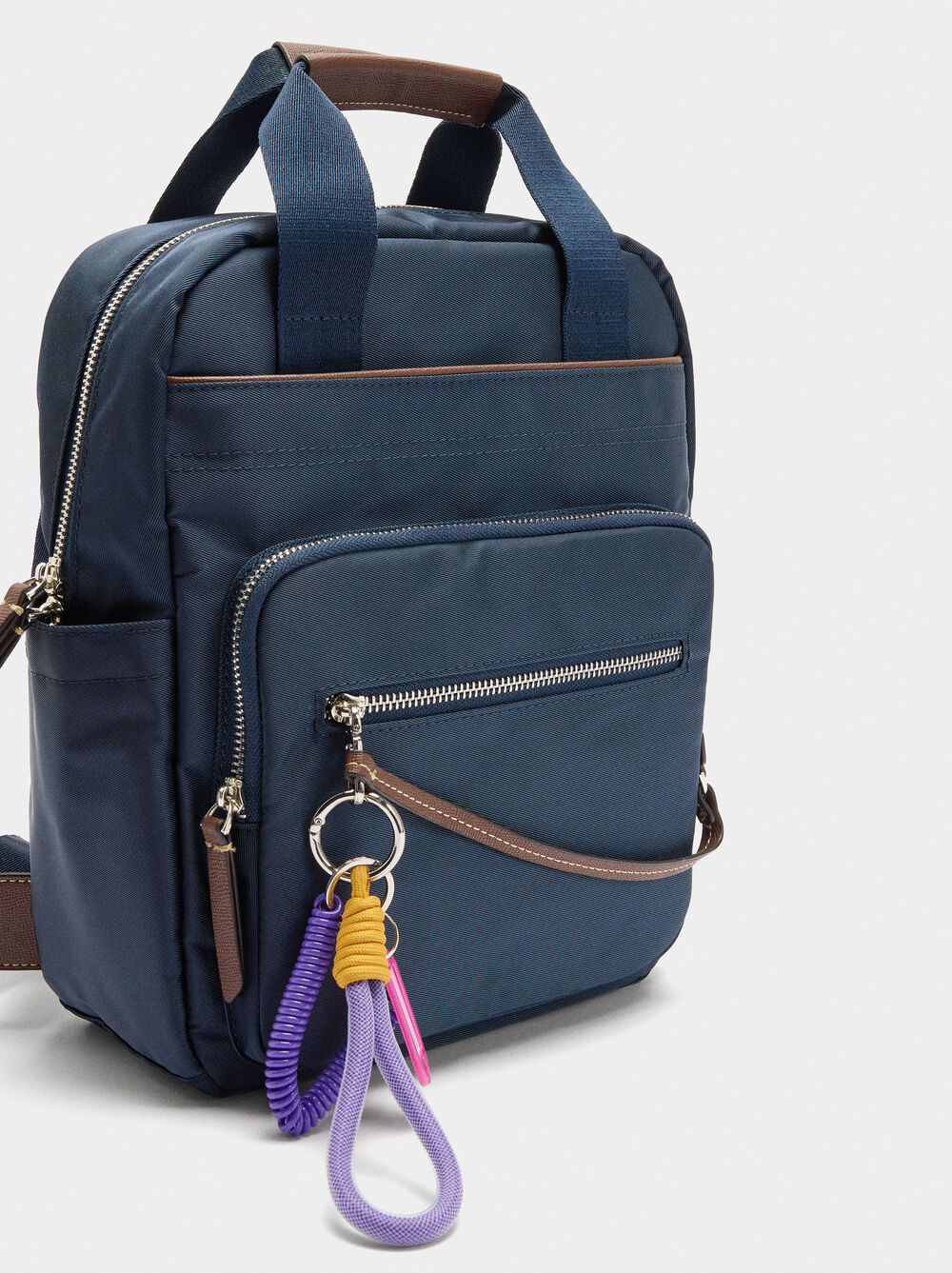 Nylon backpack with pendant