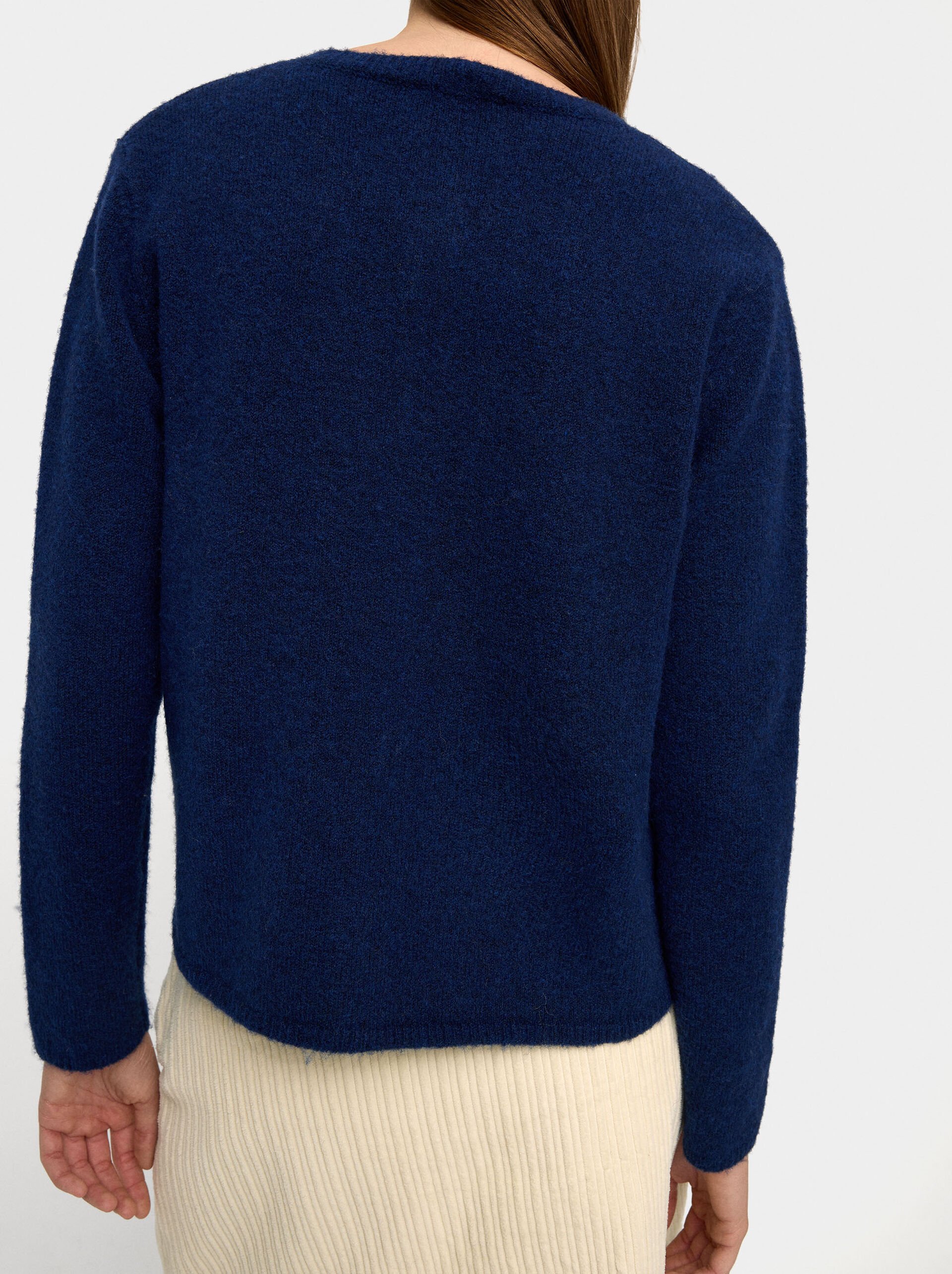 Knitted cardigan with ruffles image number 3.0