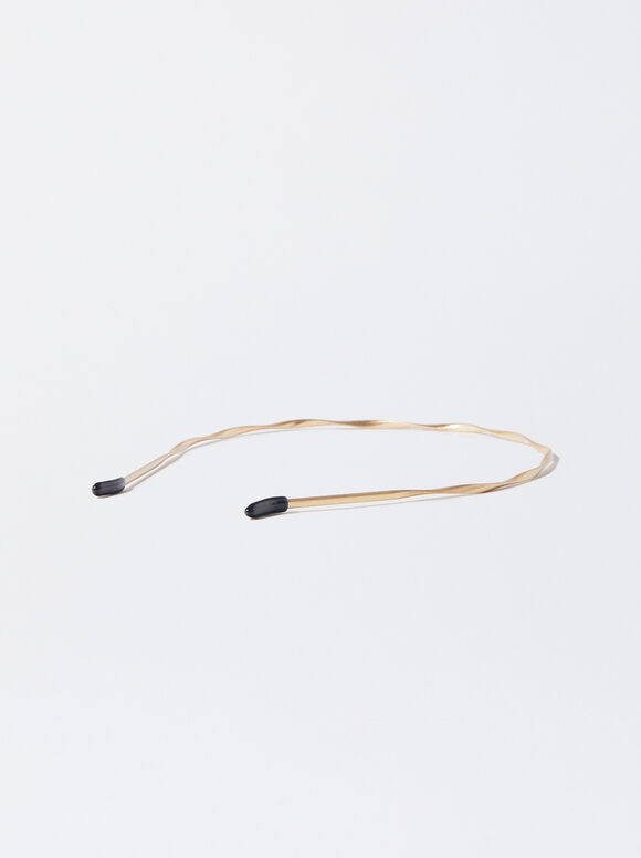 Golden Thin Headband, Golden, hi-res