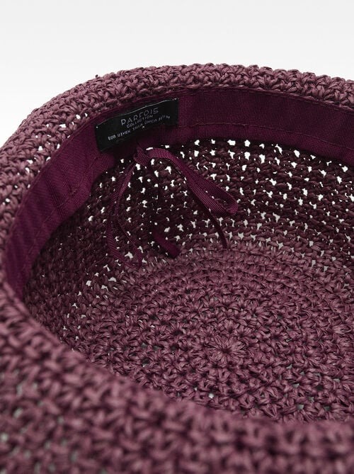 Gorro bucket estampado efecto rafia