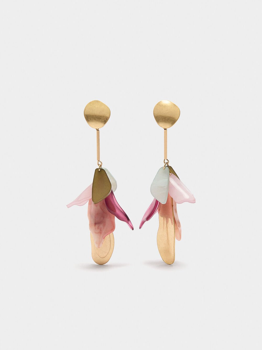 Long earrings petals
