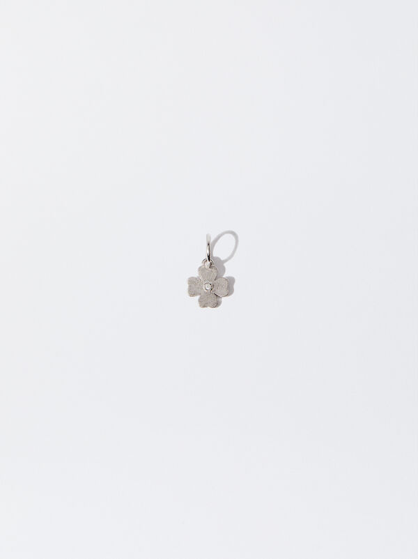 925 silver shamrock charm