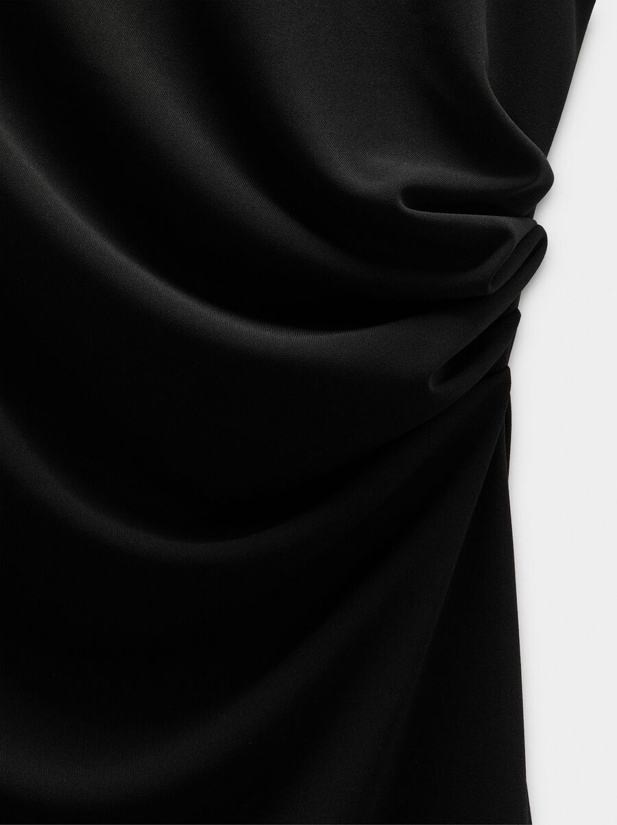 Vestido midi con drapeado