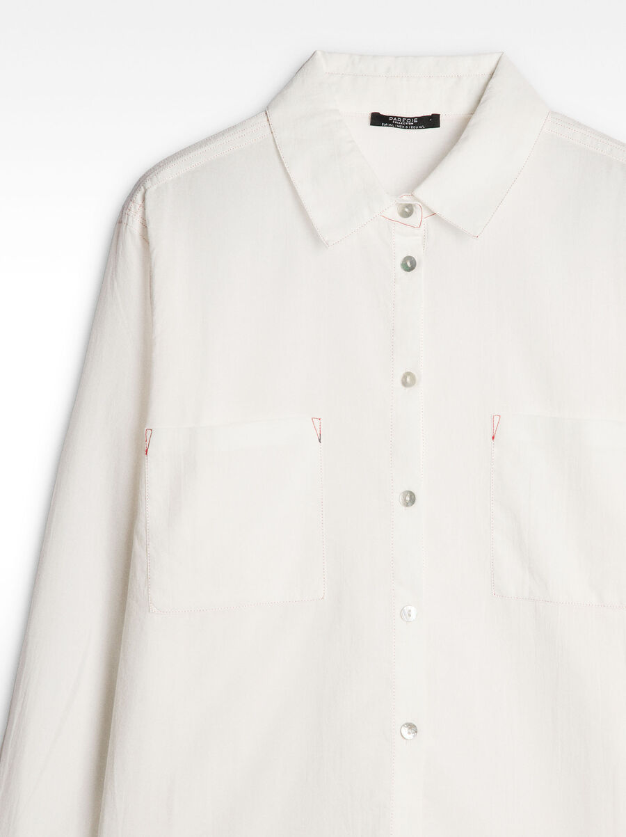 Semi-transparent 100% cotton shirt