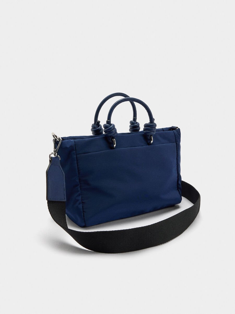 Bolso tote de nylon con colgante S
